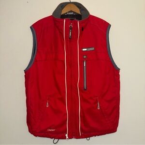 Goldwin Vintage Outlast Red Sleeveless Full Zip Jacket Vest Hybrid Performance